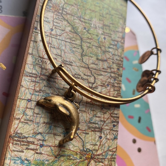 Alex and Ani Dolphin Bangle (Gold) 2012 - Picture 3 of 3